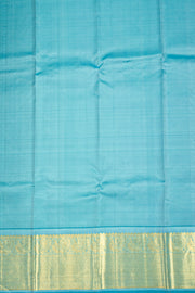 Blue Pure Silk Silver Zari Kanjivaram Saree 10074761