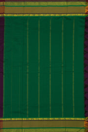 Kanjivaram Vegan Viscose Silk Saree Eggplant Color and Traditional Design 10075550