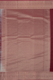  Solid Gray Kanjivaram Vegan Silk Saree 10075589