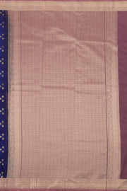  Duke Blue Kanjivaram Vegan Silk Saree 10075591