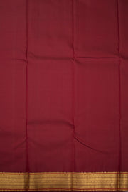 Prune Red Monotone Kanjivaram Silk Saree 10075649