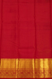 Cream Kanjivaram Pure Silk Saree with Contrast Pallu 10074822