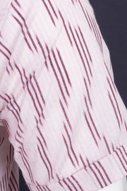 Ikat Cotton Men's Short Kurta With Slim-Fit Design & Front Pocket 10076946
