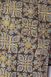 Black Half Sleeve Ajrakh Printed Cotton Mens Shirt 10071085