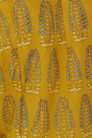 Mustard Yellow Full Sleeve Ajrakh Printed Cotton Mens Shirt 10071154