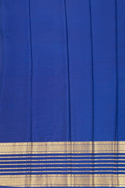 Blue Semi Mysore Crepe Silk Saree With Zari Border 10077827
