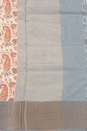 Beige Floral Printed Semi Linen Saree 10077988