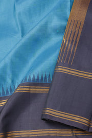 Blue Kanjivaram Silk Saree with Thandavalam Border 10077924