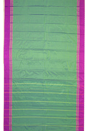 Green Vegan Silk Kanjivaram Saree With Checks Design 10077934