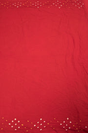 Red Handcrafted Bandhani Cotton Saree  - Avishya