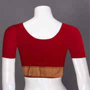 Red Maheshwari Silk Cotton Saree 10075242