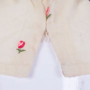 Beige Embroidered Cotton Blouse 10069796 - Avishya