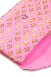 Pink Handcrafted Banarasi Mobile Wallet 10069723