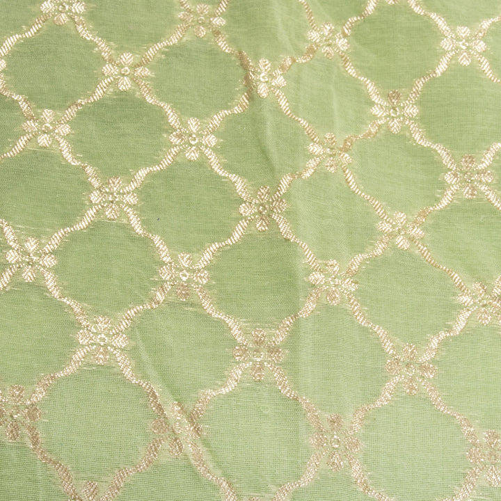 Green Banarasi Silk Cotton Blouse - Avishya