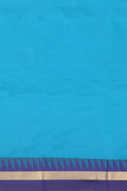Ocean Blue Vegan Silk Kanjivaram Saree 10077929