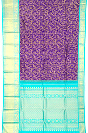Royal Purple Pure Zari Korvai Kanjivaram Silk Saree 10062637