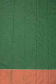 Green Kanjivaram Vegan Silk Saree 10077085