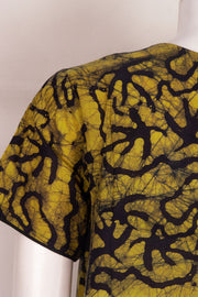 Yellow Batik Printed Cotton Nightwear 10076178