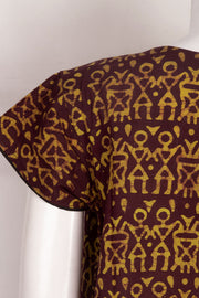 Brown Batik Printed Cotton Nightwear 10076184