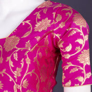 Pink Banarasi Chiniya Silk Blouse 10075020