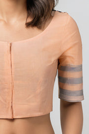 Peach Andhra Cotton Blouse 10074423