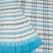 White Handloom Dhaniakhali Cotton Saree 10063796