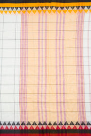 White Handloom Dhaniakhali Cotton Saree 10062564