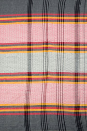 Grey & Red Handloom Dhaniakhali Cotton Saree 10062589