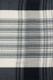 Black & White Handloom Dhaniakhali Cotton Saree 10062592