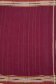 Burgundy Handloom Bhujodi Cotton Saree 10062743