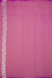Hot Pink Handloom Khaddi Banarasi Chiffon Saree 10062975