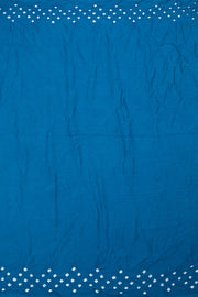 Azure Blue Handcrafted Bandhani Cotton Saree 10062988