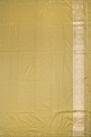 Light Olive Green Handloom Banarasi Katan Silk Saree 10063207