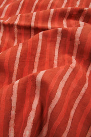 Orange Dabu Printed Cotton Salwar Suit Material - Avishya