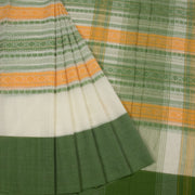 Off White Handloom Dhaniakhali Cotton Saree 10063786