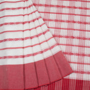 White Handloom Dhaniakhali Cotton Saree 10063800