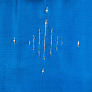 Copper Sulphate Blue Aari Embroidered Raw Silk Blouse - Avishya
