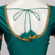 Peacock Green Aari Embroidered Kanjivaram Silk Blouse 10077729