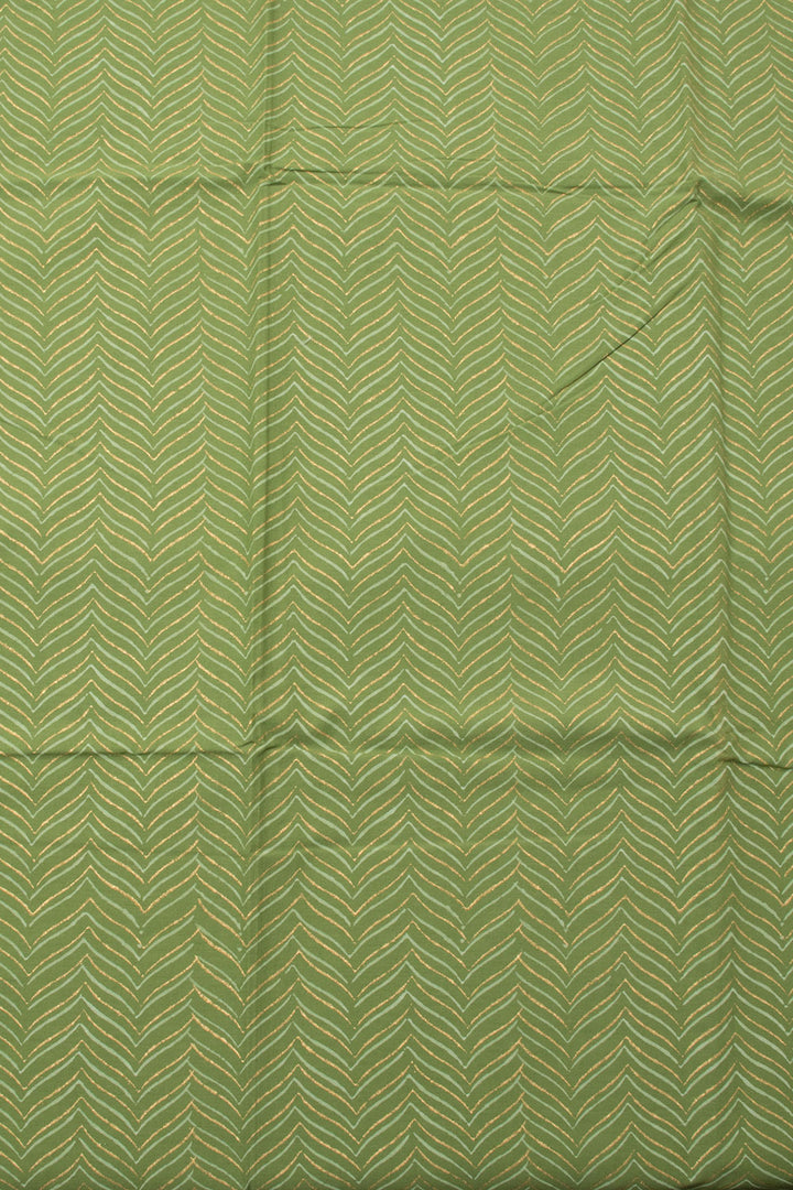 Green Embroidered 3-Piece Silk Cotton Salwar Suit Material - Avishya