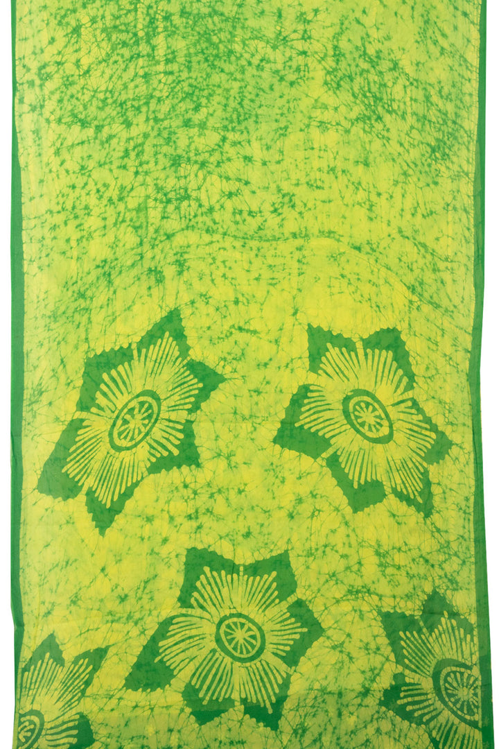 Green Batik Georgette saree - Avishya