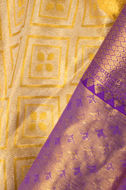 Golden Shade Kanjivaram Pattu Pavadai Material-Avishya