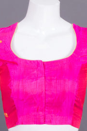 Pink Aari Embroidered Silk Blouse 10068938