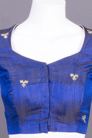 Blue Aari Embroidered Silk Blouse 10077739