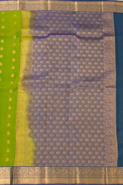 Lime Green Pure Silk Kanjivaram Saree 10071875