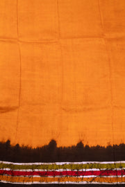 Yellow Half & Half Mulberry Silk Batik Saree 10072738