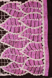 Bubblegum Pink Batik Mulberry Silk Saree 10072740