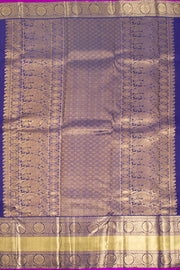 Pink Pure Zari Korvai Bridal Kanjivaram Silk Saree 10072751