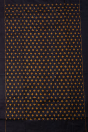 Black Handloom Pochampally Ikat Silk Saree 10073537