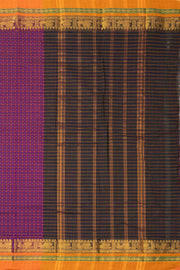 Purple Thousand Buttas Chettinad Cotton Saree 10073619