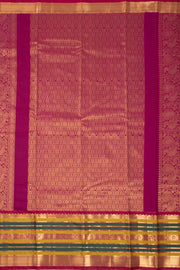 Brown Kanjivaram Vegan Silk Saree with Contrast Pallu 10073869